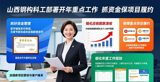 山西钢构科工部署开年重点工作 抓资金···