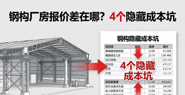 钢构厂房报价差在哪？4个隐藏成本坑