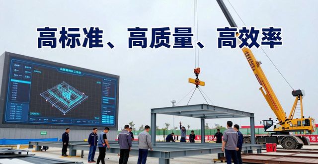 钢构_山西钢构科工 和平小学扩建项目 首吊