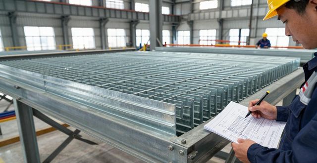 热镀锌钢格栅在电厂应用_电厂钢构平台热镀锌钢格栅定制_钢构